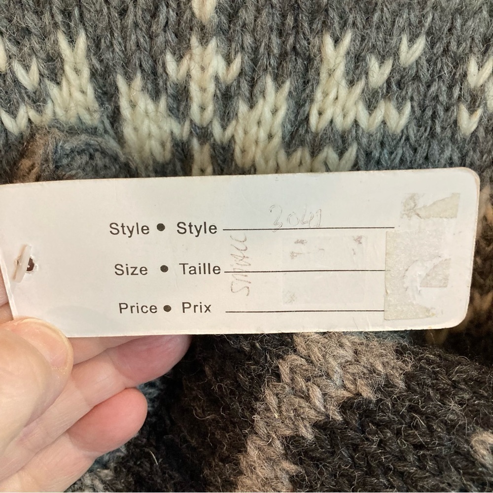 SHARANEL Sz S  Unisex Fleece Lined 100% Wool Outdoors Ski Sweater New with Tag - Picture 4 of 12